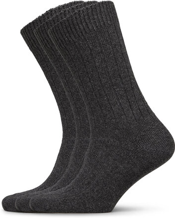 Supreme Sock 3-Pack Underwear Socks Regular Socks Grå Amanda Christensen*Betinget Tilbud