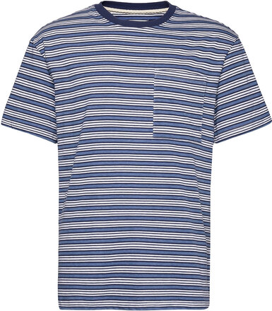 Akkikki Blue Stripe Tee Tops T-Kortærmet Skjorte Multi/patterned Anerkjendt