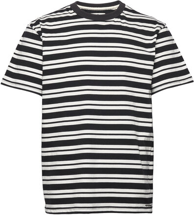 Akkikki Noos Stripe Tee Tops T-Kortærmet Skjorte Black Anerkjendt