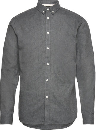 Akkonrad Melange Shirt Tops Shirts Casual Grey Anerkjendt