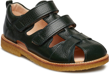 Sandals - Flat - Closed Toe - Shoes Summer Shoes Sandals Grønn ANGULUS*Betinget Tilbud