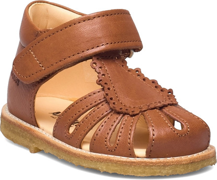 Sandals - Flat - Closed Toe - Shoes Summer Shoes Sandals Brun ANGULUS*Betinget Tilbud