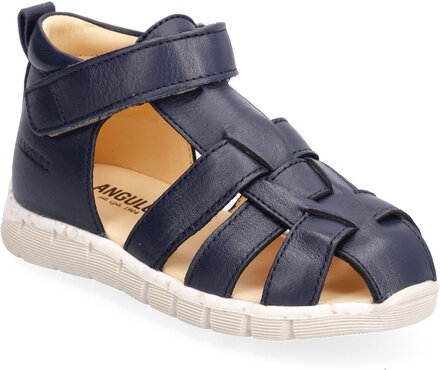 Sandals - Flat - Closed Toe - Shoes Summer Shoes Sandals Blå ANGULUS*Betinget Tilbud