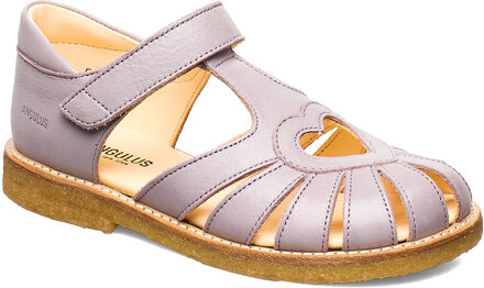 Sandals - Flat - Closed Toe - Shoes Summer Shoes Sandals Lilla ANGULUS*Betinget Tilbud