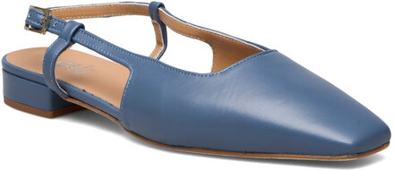 Flat Sling-Back Designers Sandals Flat Blue Apair