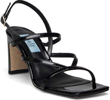 New Square Sting High Sandal Med Hæl Svart Apair*Betinget Tilbud