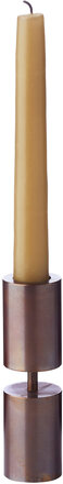 Solid Candleholder Home Decoration Candlesticks & Tealight Holders Brun Applicata*Betinget Tilbud