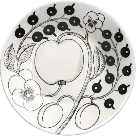 Paratiisi Fat 16.5 Black Home Tableware Plates Small Plates White Arabia