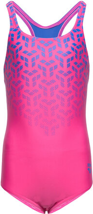 Girl's Arena Kikko V Swimsuit Swim Pro Back Navy-F Baddräkt Badkläder Pink Arena