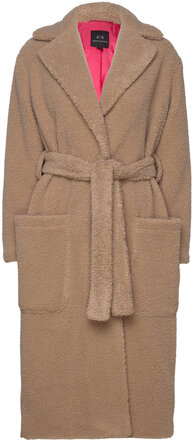 Coat Outerwear Faux Fur Brown Armani Exchange