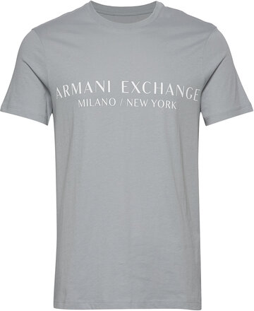 T-Shirt T-shirts Short-sleeved Grå Armani Exchange*Betinget Tilbud