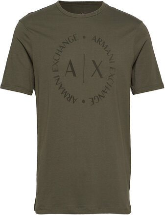 T-Shirt T-shirts Short-sleeved Kakigrønn Armani Exchange*Betinget Tilbud