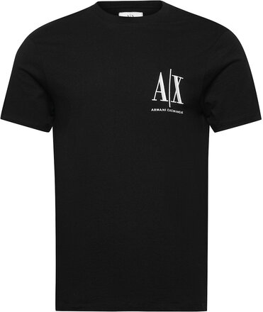 T-Shirt T-shirts Short-sleeved Svart Armani Exchange*Betinget Tilbud