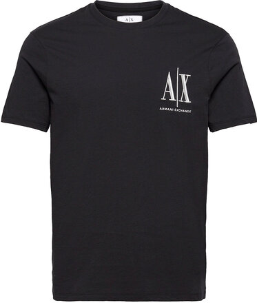 T-Shirt T-shirts Short-sleeved Svart Armani Exchange*Betinget Tilbud