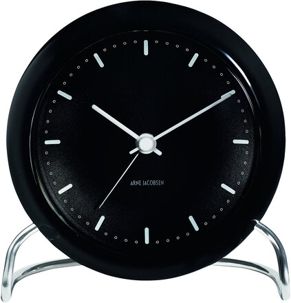City Hall Bordur Ø11 Cm Home Decoration Watches Alarm Clocks Black Arne Jacobsen Clocks