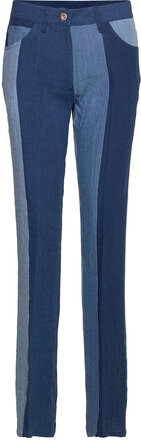 Pantal Mod.0106 Bottoms Trousers Slim Fit Trousers Blue Aspesi
