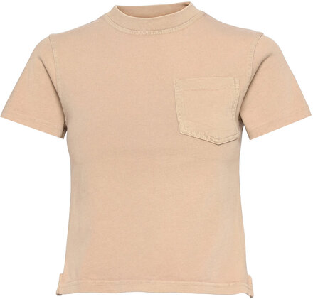 T-Shirt Mod.z059 T-shirts & Tops Short-sleeved Beige Aspesi*Betinget Tilbud