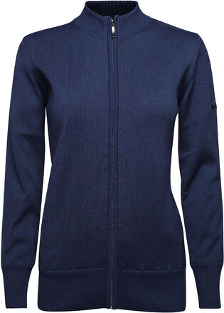 Ladies Windbreaker Full-Zip Outerwear Jackets Windbreakers Marineblå BACKTEE*Betinget Tilbud