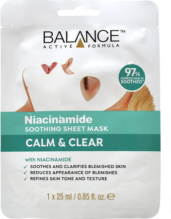 Balance Active Formula Niacinamide Sheet Mask Beauty Women Skin Care Face Masks Sheetmask White Balance Active Formula
