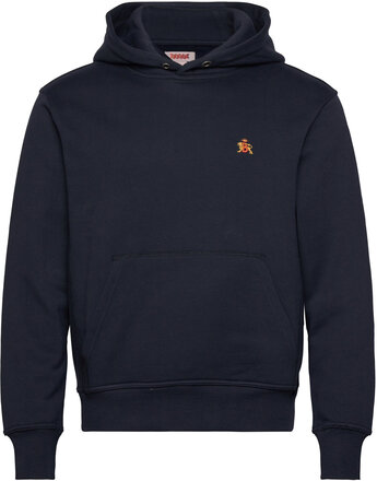 Logo Hoodie Fleece Tops Sweatshirts & Hoodies Hoodies Navy Baracuta