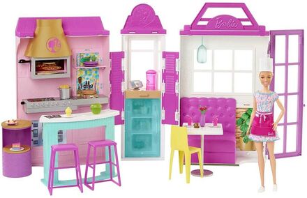 Cook 'N Grill Restaurant-Dukke Og -Legesæt Toys Dolls & Accessories Doll House Accessories Multi/patterned Barbie