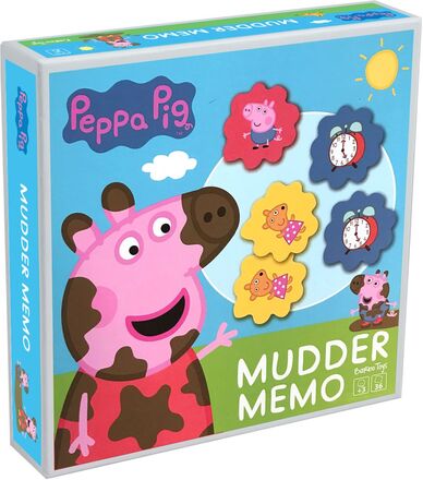 Peppa Pig, Mud Memo Toys Puzzles And Games Games Memory Multi/patterned Gurli Gris