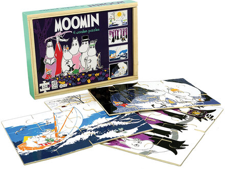 Moomin - 4 Wooden Puzzles - Tammy Toys Puzzles And Games Puzzles Wooden Puzzles Multi/mønstret MUMIN*Betinget Tilbud
