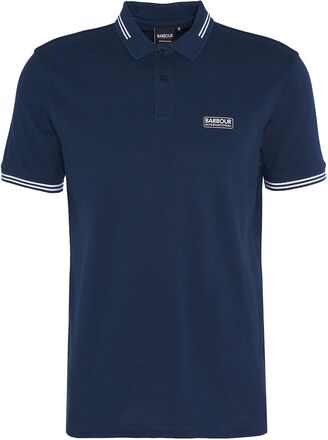 B.intl Ess Tipped Polo Tops Polos Short-sleeved Blue Barbour