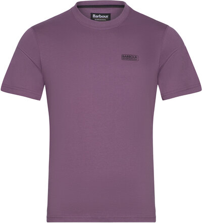 B.intl Small Logo Tee Designers T-shirts Short-sleeved Purple Barbour