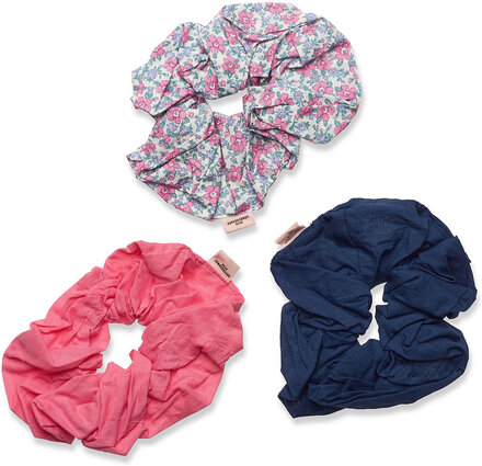 3-Pack Mylo Scrunchie Accessories Hair Accessories Scrunchies Blå Becksöndergaard*Betinget Tilbud