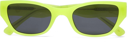 Carla Solid Eye Accessories Sunglasses D-frame- Wayfarer Sunglasses Green Becksöndergaard