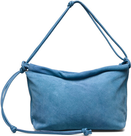 Suede Giana Bag Bags Top Handle Bags Blue Becksöndergaard
