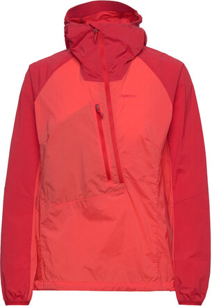 Cecilie Light Wind Anorak Energy Red/Red Leaf Xs Sport Jackets Anoraks Red Bergans