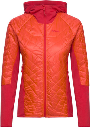 Cecilie Light Insulated Hybrid Jacket Energy Red/Red Leaf Xl Outerwear Sport Jackets Oransje Bergans*Betinget Tilbud