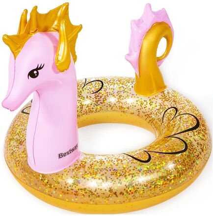 Bestway 1.15M X 1.04M Glitter Seahorse Swim Ring Toys Bath & Water Toys Water Toys Swim Rings Multi/patterned Bestway