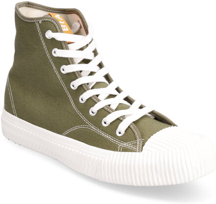 Biajeppe Sneaker High Canvas High-top Sneakers Green Bianco