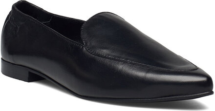 Biatracey Leather Loafer Loafers Låga Skor Black Bianco