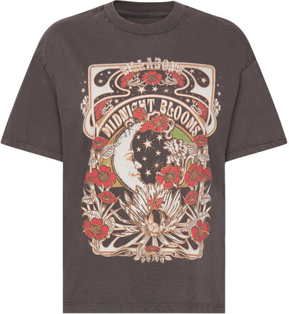Midnight Blooms T-shirts & Tops Short-sleeved Svart Billabong*Betinget Tilbud