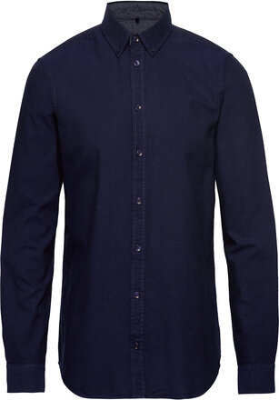 Bhnail Shirt Skjorte Business Marineblå Blend*Betinget Tilbud