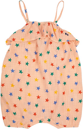 Multicolor Stars All Over Romper Bodysuits Short-sleeved Rosa Bobo Choses*Betinget Tilbud