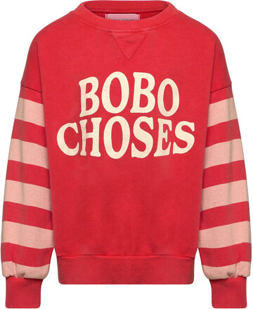 Bobo Choses Stripes Sweatshirt Tops Sweat-shirts & Hoodies Sweat-shirts Red Bobo Choses