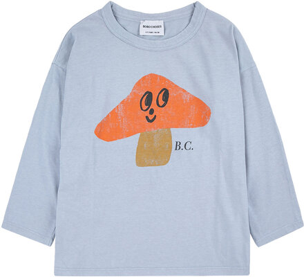 Mr. Mushroom Long Sleeve T-Shirt T-shirts Long-sleeved T-shirts Blå Bobo Choses*Betinget Tilbud