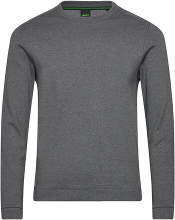Salbo Curved Sport Sweat-shirts & Hoodies Sweat-shirts Grey BOSS