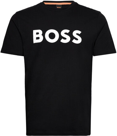 Thinking 1 Tops T-shirts Short-sleeved Black BOSS