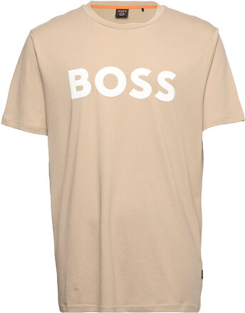 Thinking 1 T-shirts Short-sleeved Beige BOSS*Betinget Tilbud