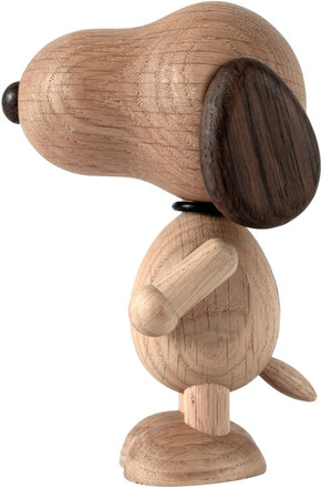 Peanut X Snoopy Smoked Oak Large Home Decoration Decorative Accessories/details Wooden Figures Brun Boyhood*Betinget Tilbud