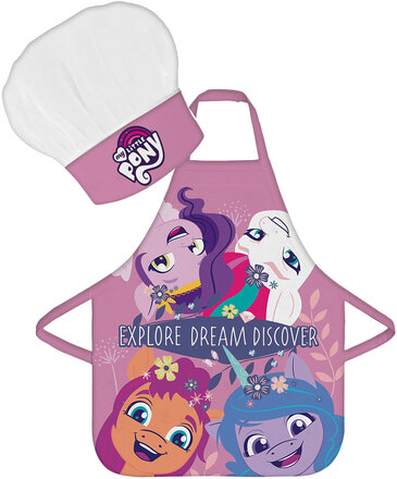 Kids Apron + Hat - My Little Pony - Mlp 1009 Dream Home Meal Time Baking & Cooking Aprons Multi/patterned BrandMac
