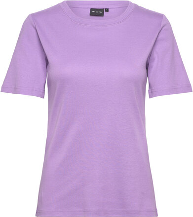 T-Shirt S/S T-shirts & Tops Short-sleeved Lilla Brandtex*Betinget Tilbud