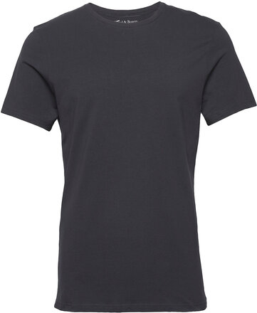 Crew-Neck T-Shirt T-shirts Short-sleeved Svart Bread & Boxers*Betinget Tilbud