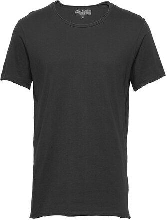 Crew-Neck Relaxed T-Shirt Tops T-Kortærmet Skjorte Black Bread & Boxers